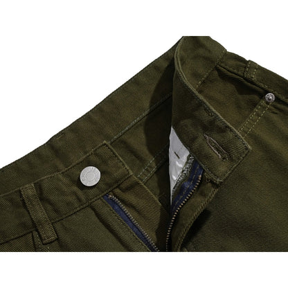 Whose Deep Olive Wide Straight Jeans