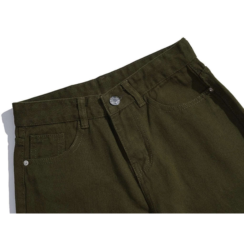 Whose Deep Olive Wide Straight Jeans