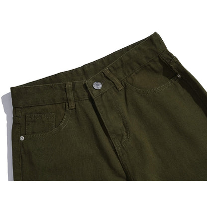 Whose Deep Olive Wide Straight Jeans