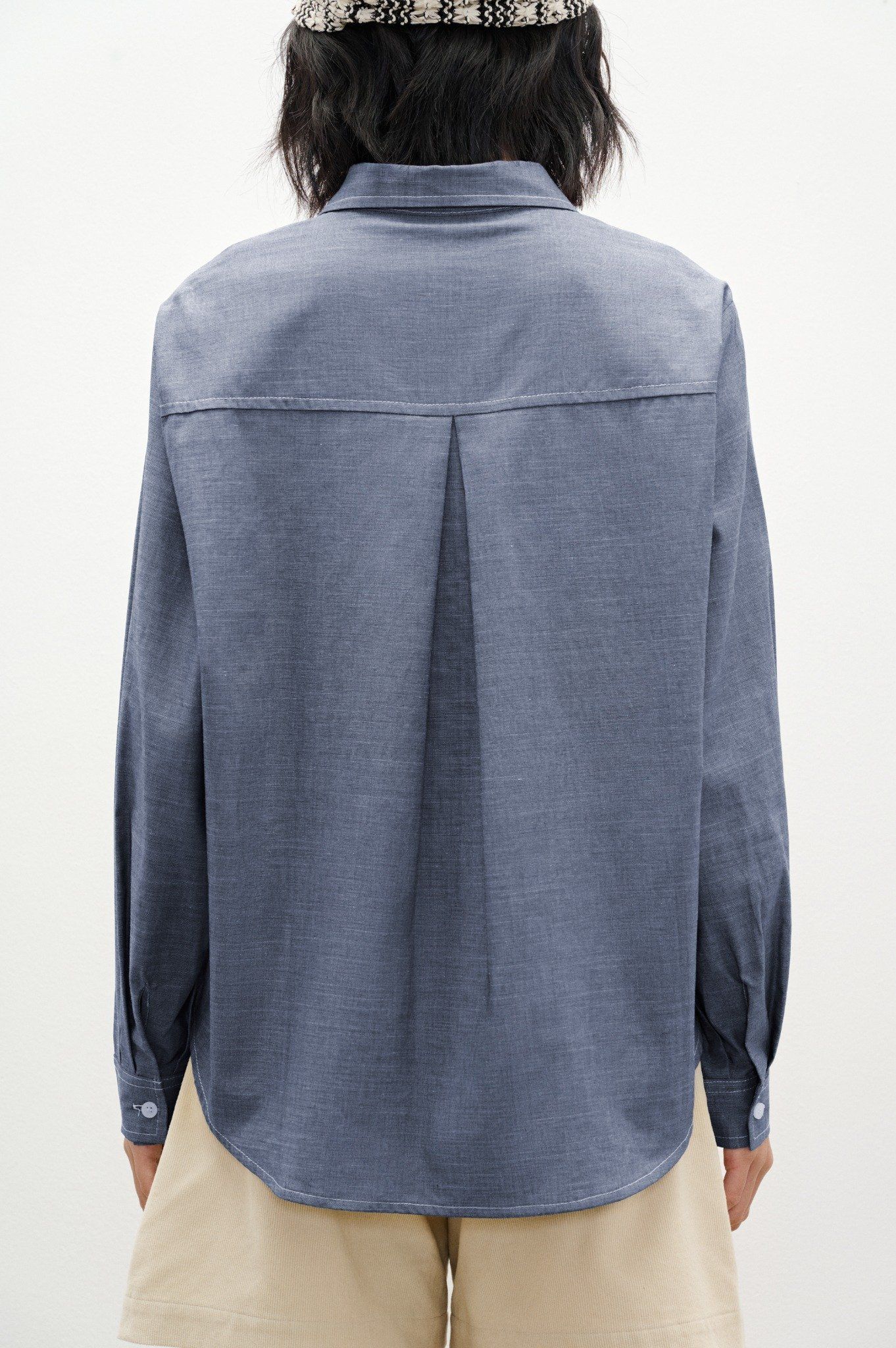 Libe Denim Blue Oversized Shirt (Pre-order)
