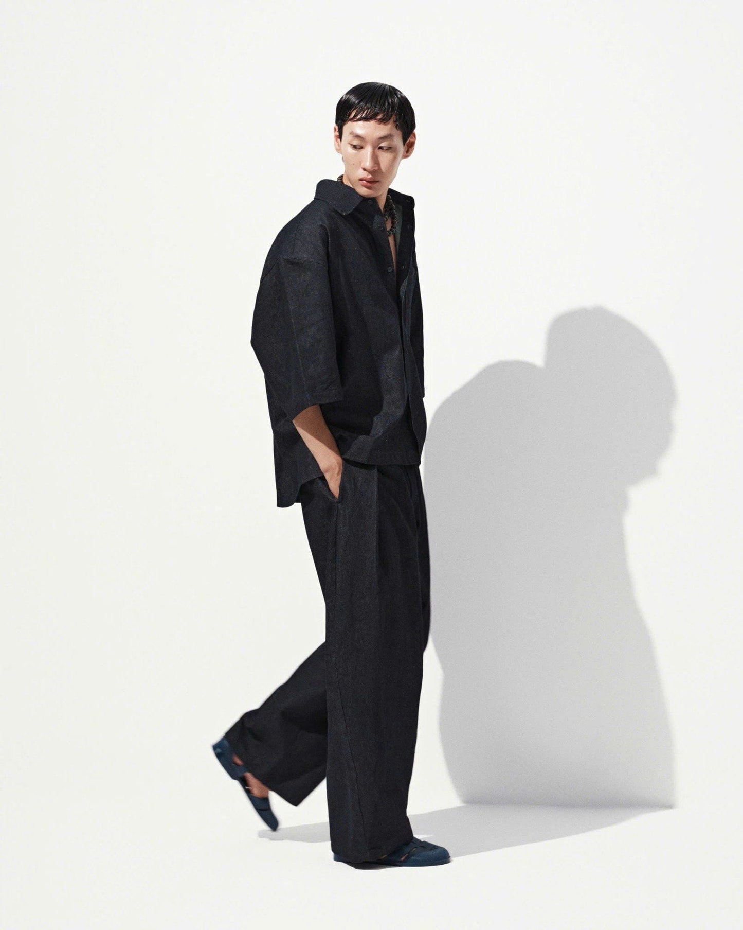 Hypnotism Denim Pleated Pants