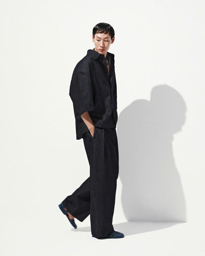 Hypnotism Denim Pleated Pants