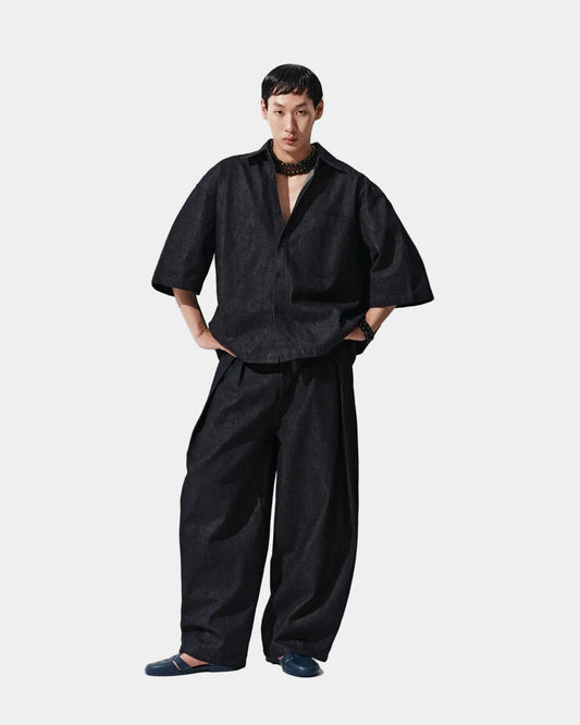 Hypnotism Denim Pleated Pants