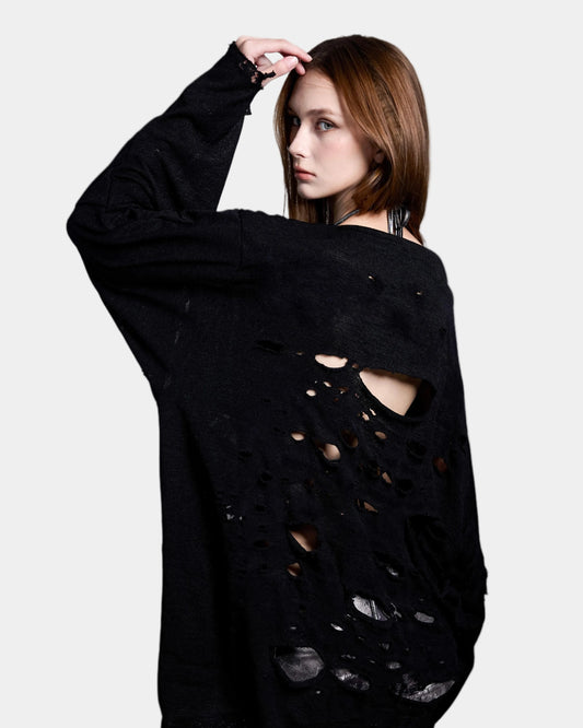 Kish Distroyed Longsleves Top