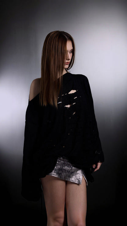 Kish Distroyed Longsleves Top