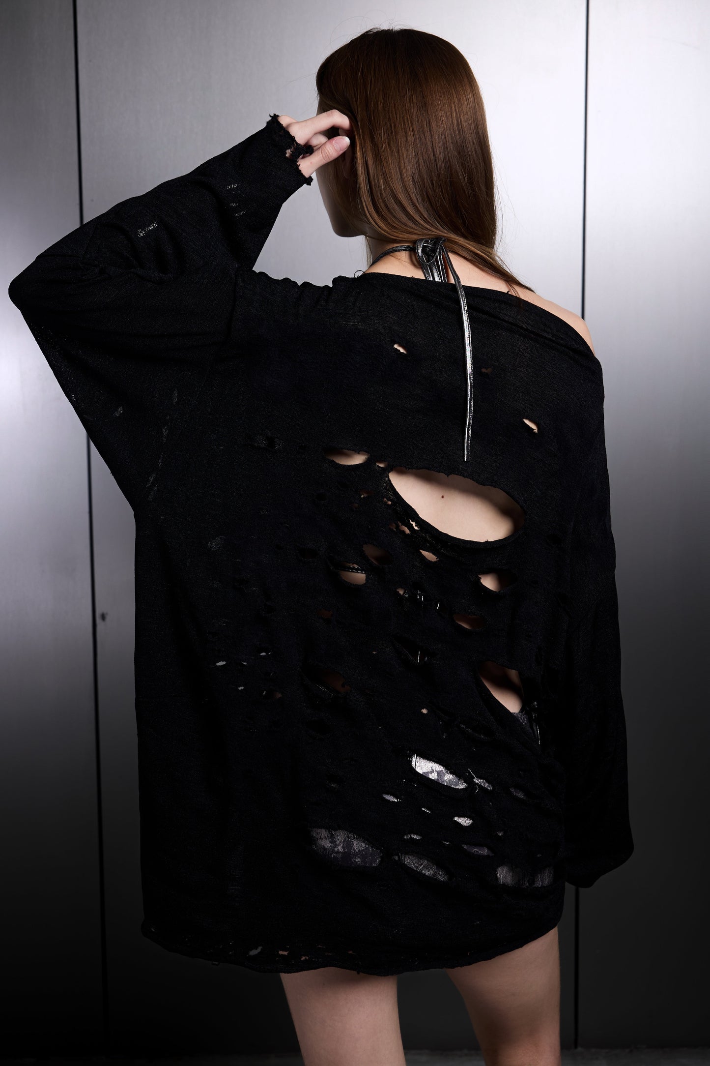 Kish Distroyed Longsleves Top
