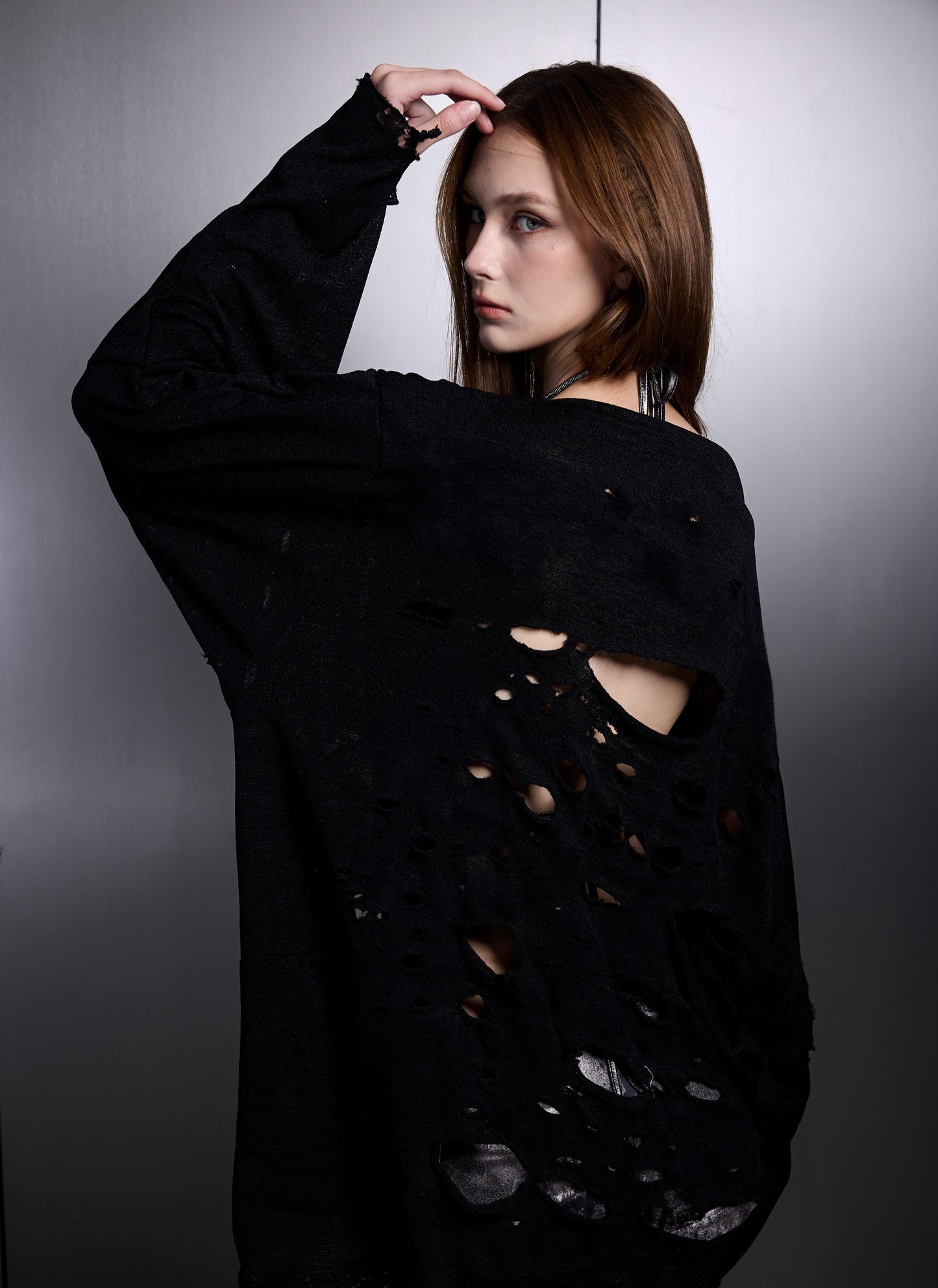 Kish Distroyed Longsleves Top