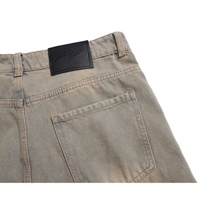 Whose Dusty Khaki Wide Straight Jeans