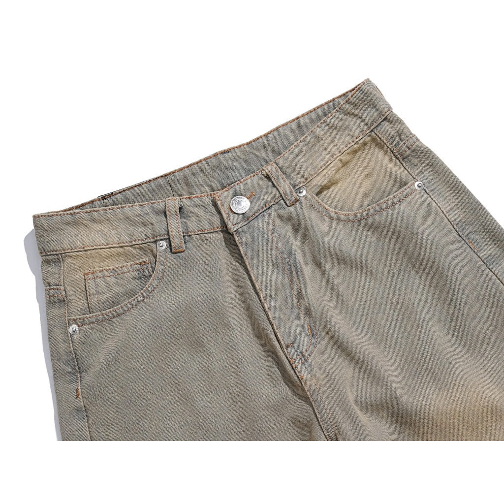 Whose Dusty Khaki Wide Straight Jeans