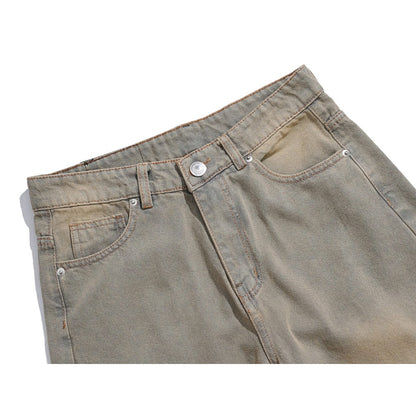 Whose Dusty Khaki Wide Straight Jeans