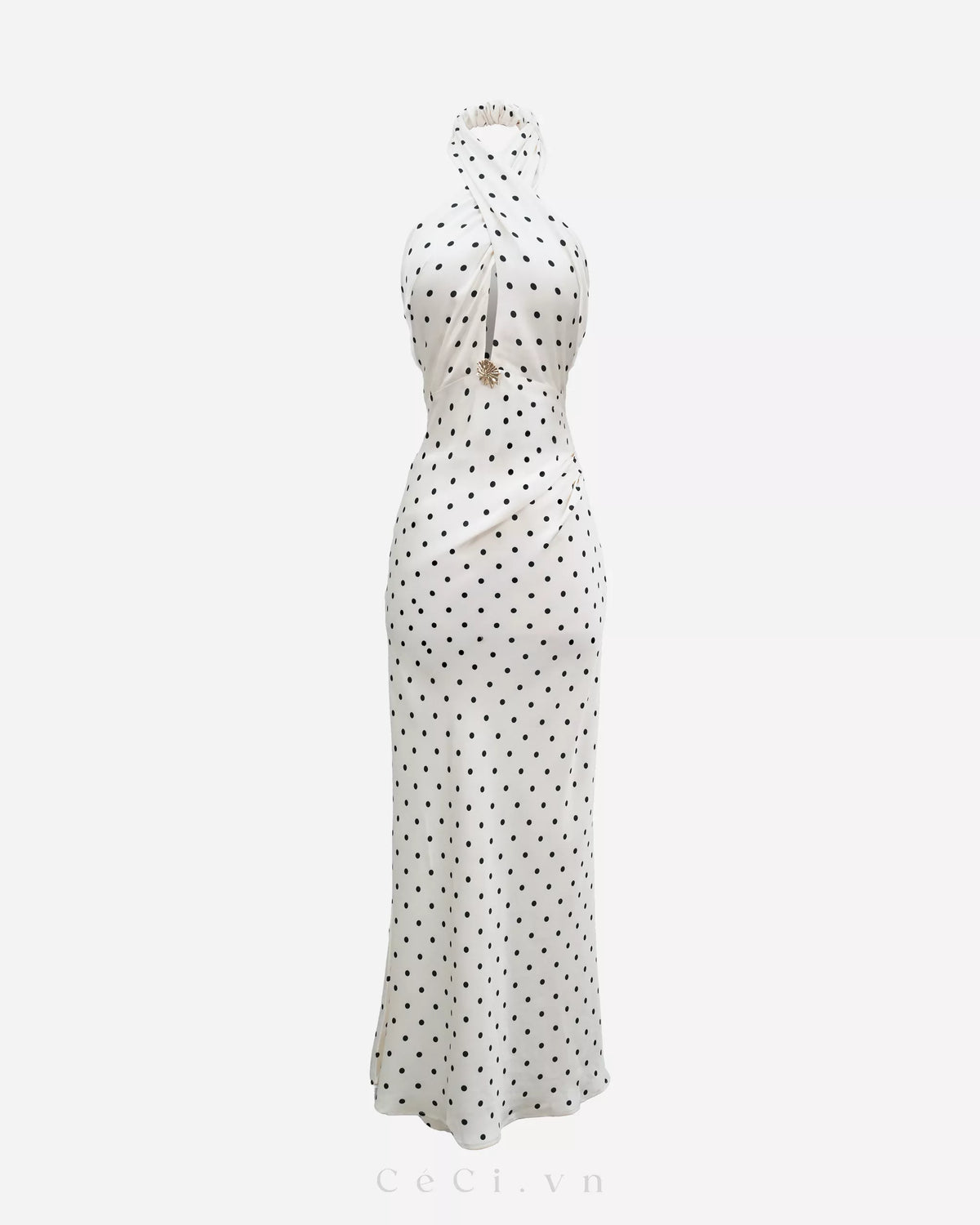 Ceci Ember Dress - Ivory Polka