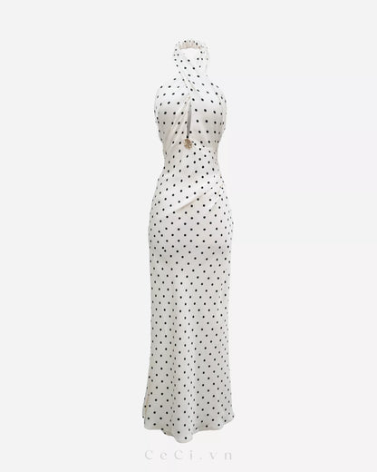 Ceci Ember Dress - Ivory Polka