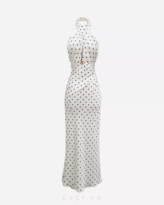 Ceci Ember Dress - Ivory Polka