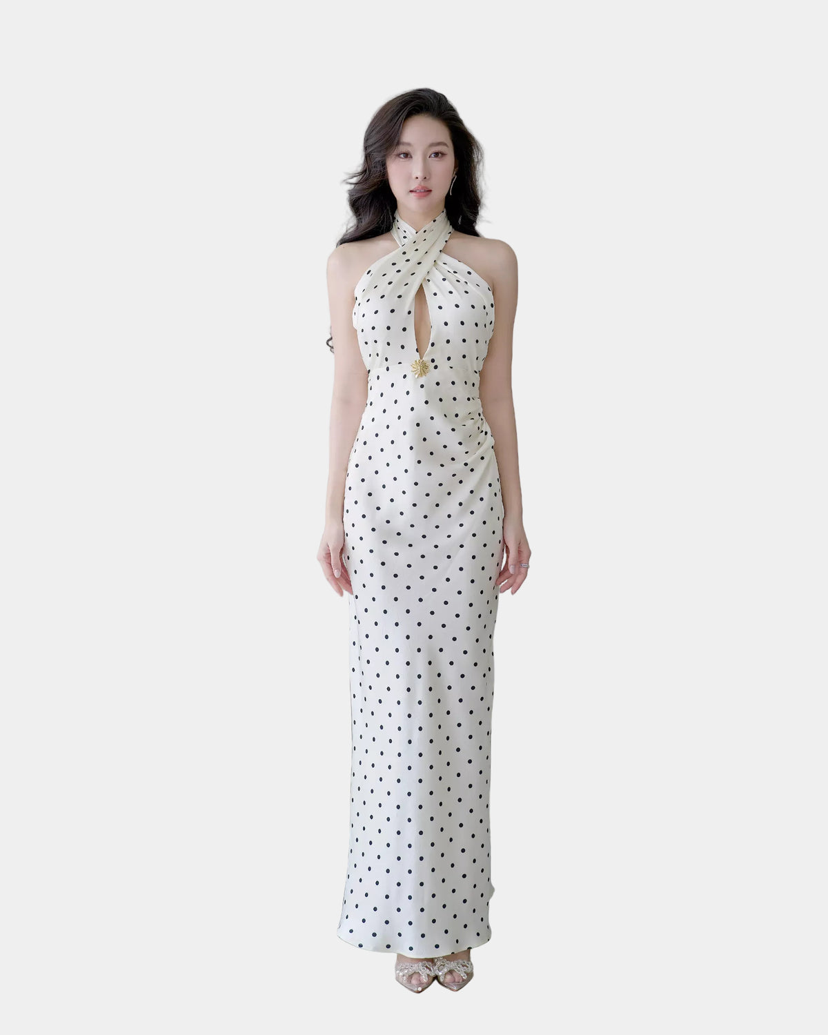 Ceci Ember Dress - Ivory Polka