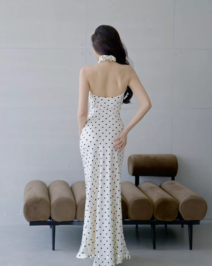 Ceci Ember Dress - Ivory Polka