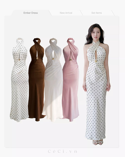 Ceci Ember Dress - Mocha Allure