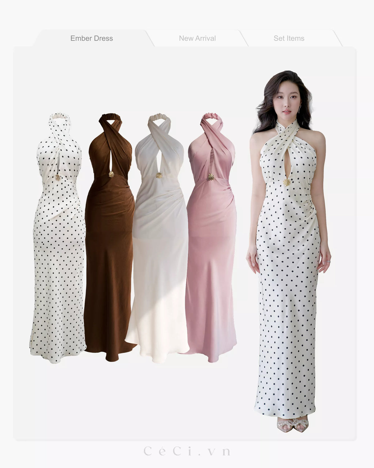 Ceci Ember Dress - Pearl Veil