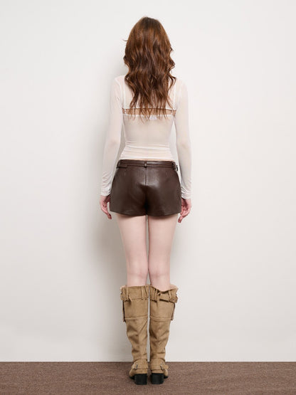 Lueysor Edge Leather Shorts
