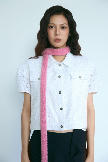 Libe Embroidered Puff Sleeves Shirt (Pre-order)