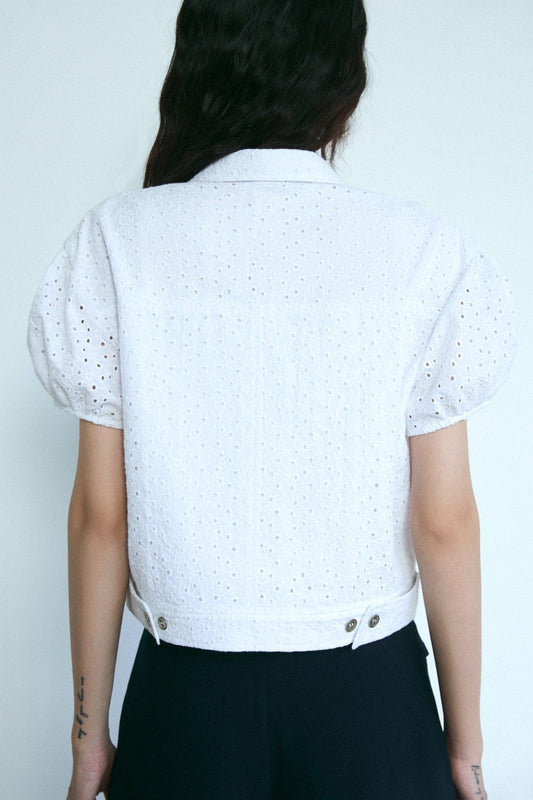 Libe Embroidered Puff Sleeves Shirt (Pre-order)