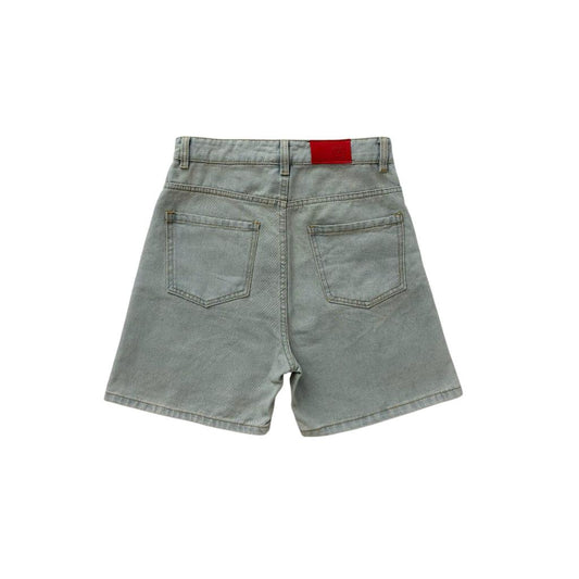WHOSE Embroidered Pattern Denim Shorts (Pre-order)