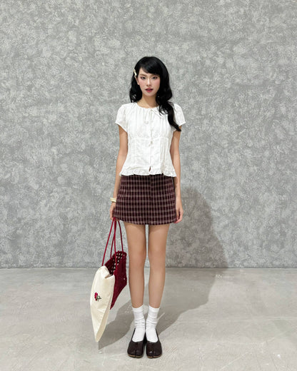 Mieufashionista Check Mini Skirt Emmi