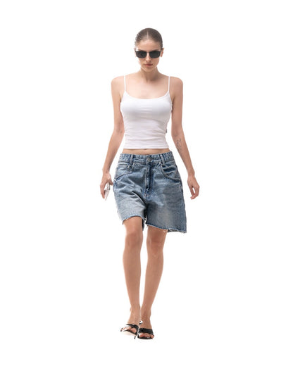 STRESSMAMA Fall25 Basic Denim Shorts (Pre-order)