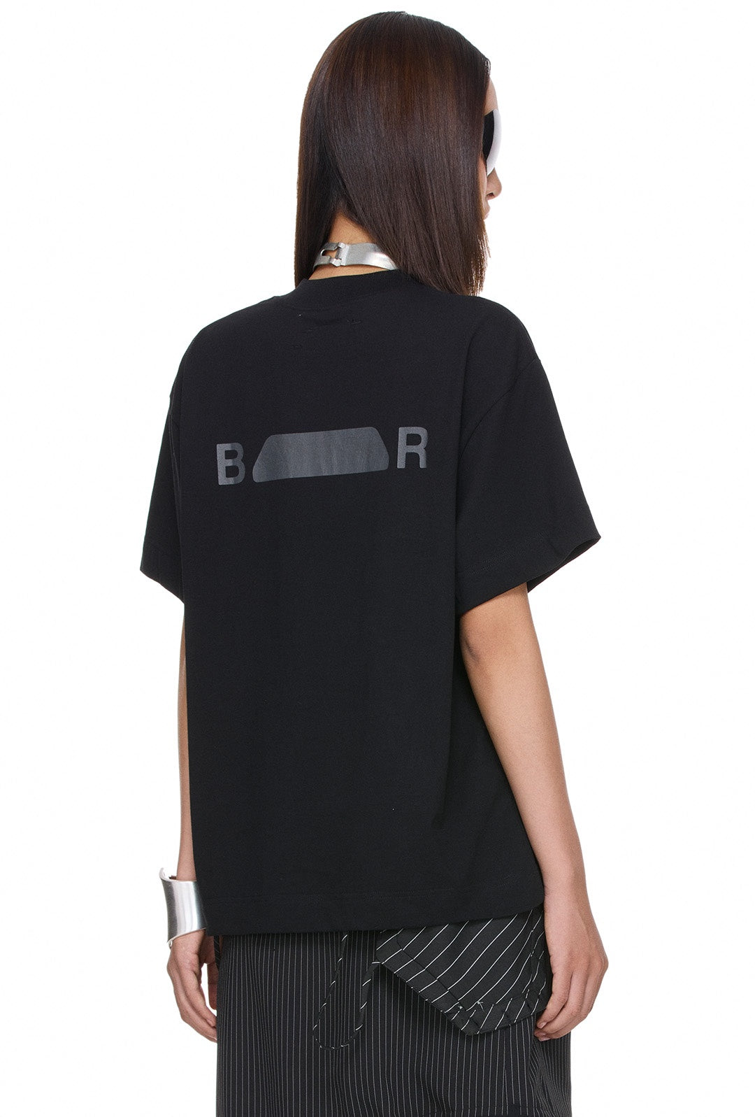 The Beuter Fl@Sh Printed Black Boxy T-Shirt