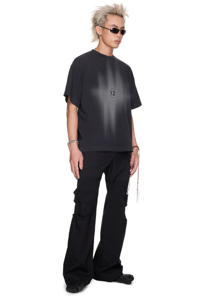 The Beuter Fl@Sh Printed Black Boxy T-Shirt