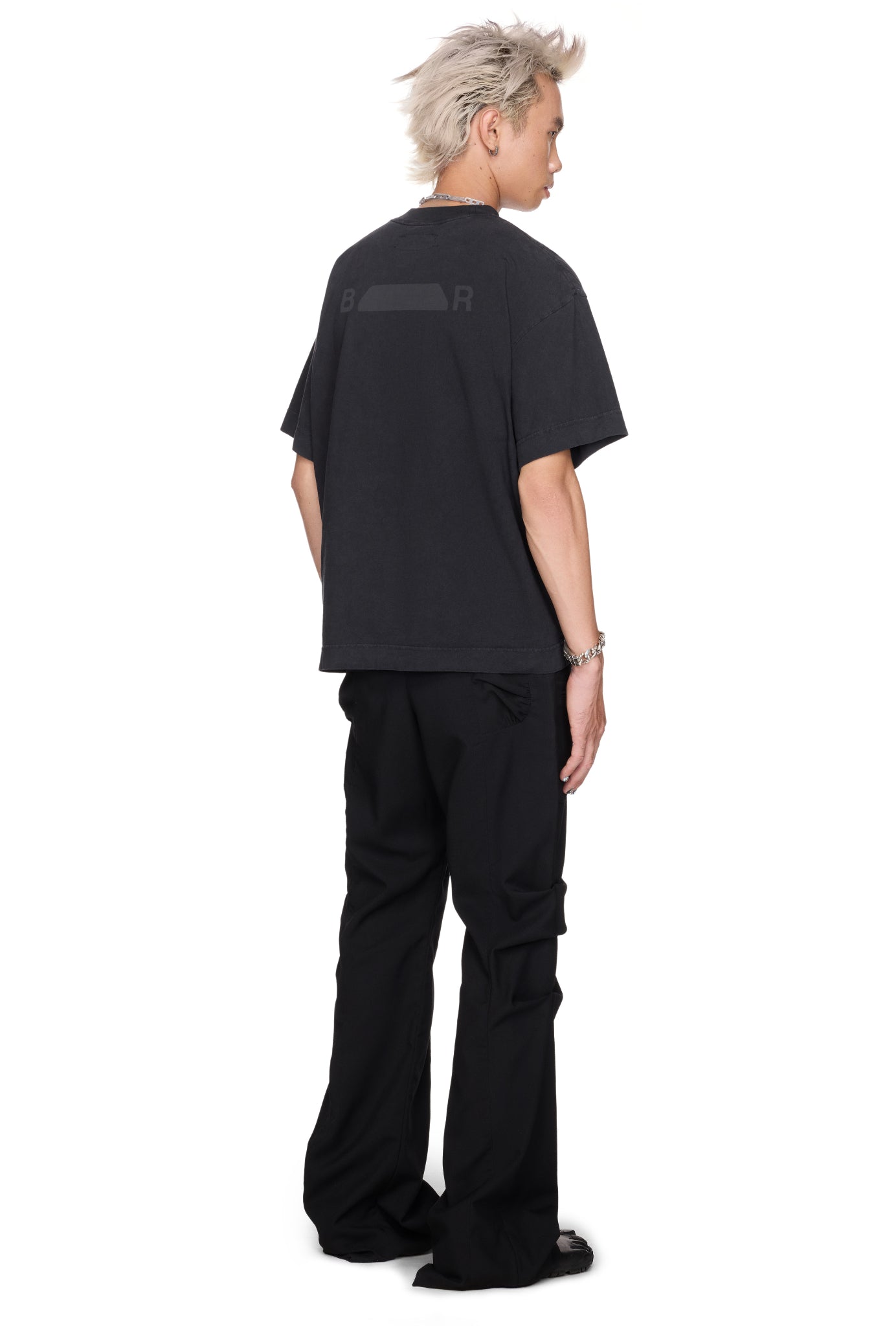 The Beuter Fl@Sh Printed Black Boxy T-Shirt
