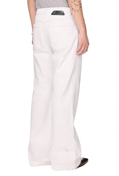 The Beuter Flare Raw Denim Jeans - Off-White