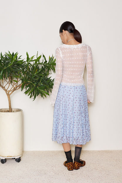 Libe Floral Lace Midi Skirt (Pre-order)
