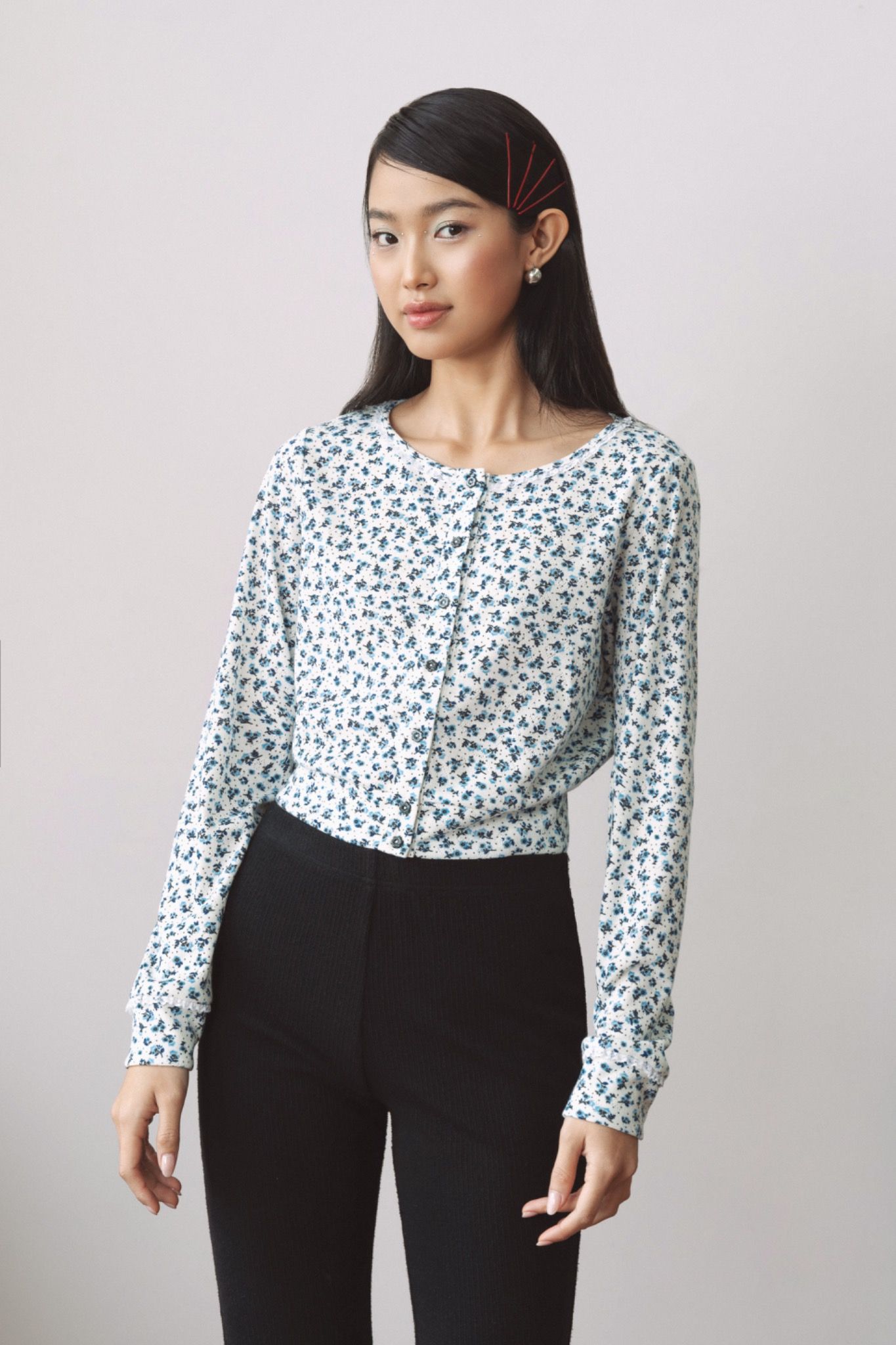 Libe Floral Lace Trim Cardigan (Pre-order)