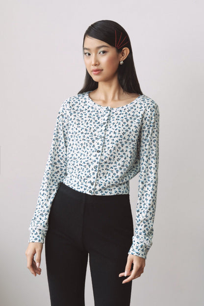 Libe Floral Lace Trim Cardigan (Pre-order)
