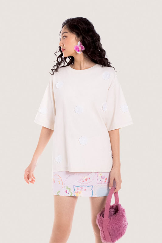 Libe Flowers Bloom Ivory T-Shirt (Pre-order)