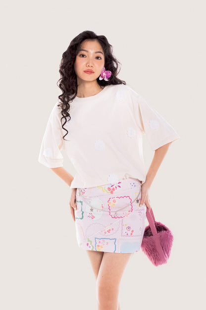 Libe Flowers Bloom Ivory T-Shirt (Pre-order)