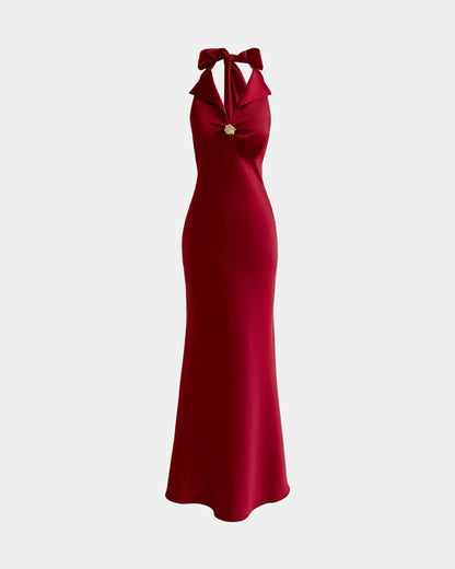 Ceci Gabrille Dress - Burgundy Noir