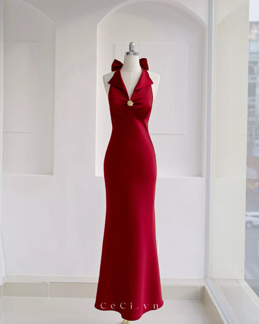 Ceci Gabrille Dress - Burgundy Noir