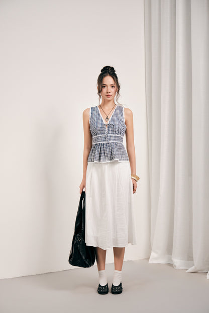 Mieufashionista Gabrielle Long White Skirt