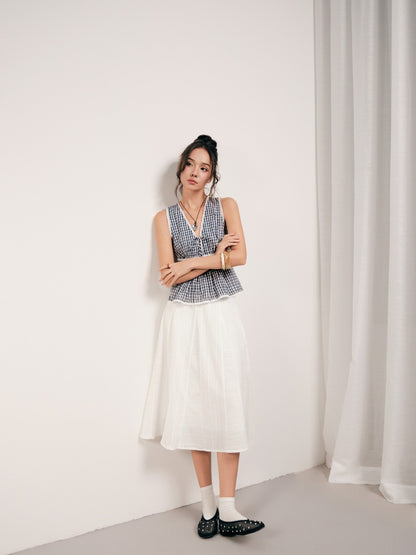 Mieufashionista Gabrielle Long White Skirt