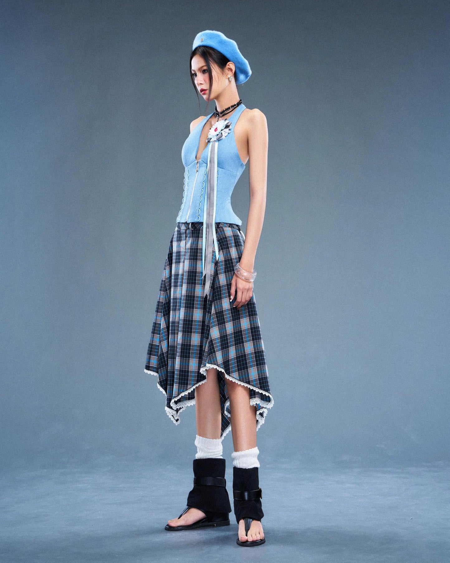 Sodope Club Blue Bear Top & Gambit Skirt (Pre-order)