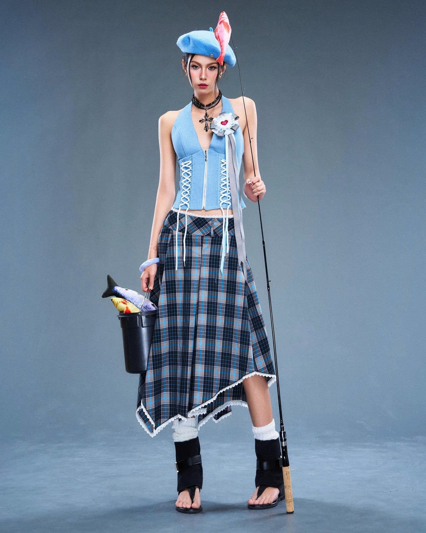 Sodope Club Blue Bear Top & Gambit Skirt (Pre-order)