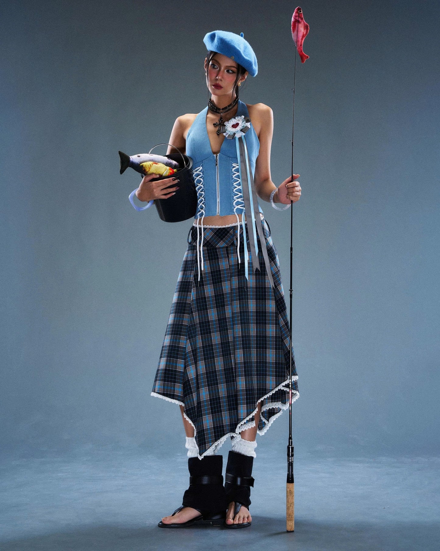 Sodope Club Blue Bear Top & Gambit Skirt (Pre-order)