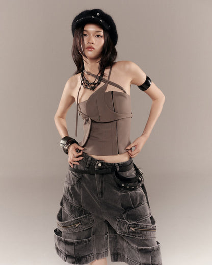Bunny Hill Gasmira Shorts (Grey Wash)