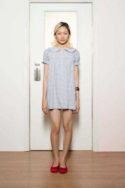 Libe Gingham Babydoll Mini Dress (Pre-order)
