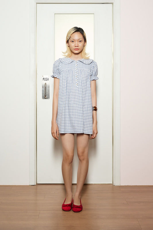 Libe Gingham Babydoll Mini Dress (Pre-order)