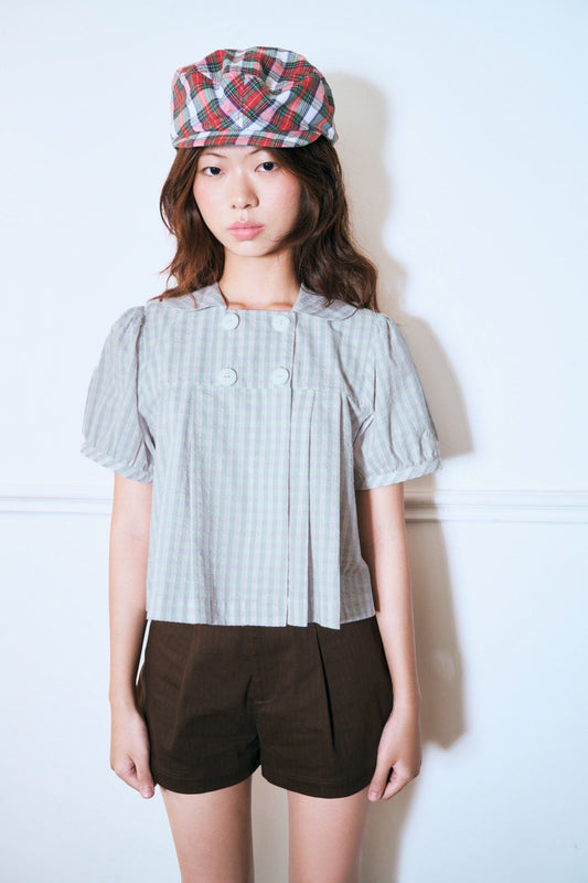 Libe Gingham Babydoll Top (Pre-order)