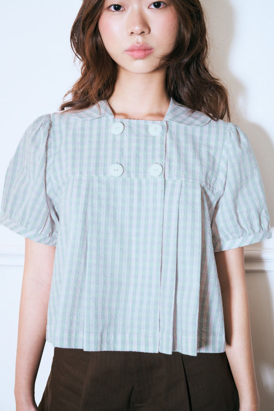 Libe Gingham Babydoll Top (Pre-order)