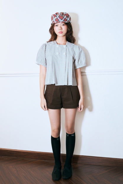 Libe Gingham Babydoll Top (Pre-order)