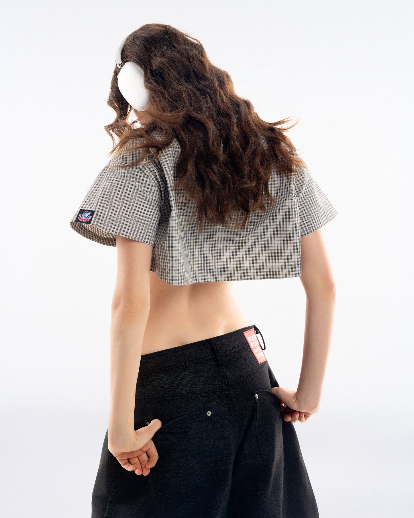 Push Push Gingham Crop Shirt